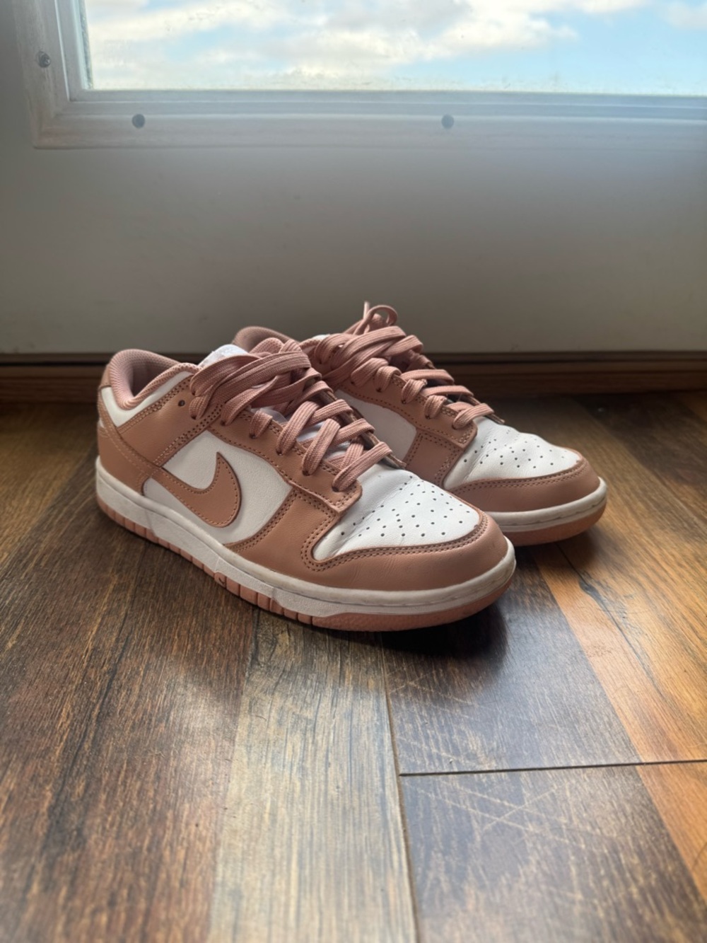 Nike Women’s Low-Top Sneakers in Dusty Rose and White